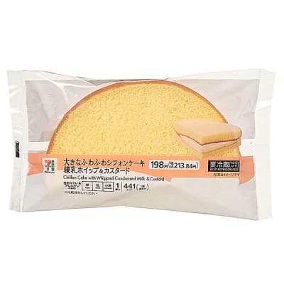 大きなふわふわシフォンケーキ 練乳ホイップ＆カスタード 1個入