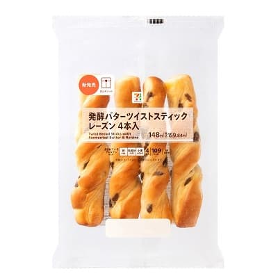 発酵バターツイストスティックレーズン 4本入