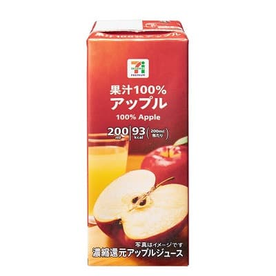 果汁100%アップル