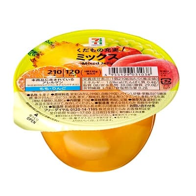 くだもの充実 ミックスゼリー 210g