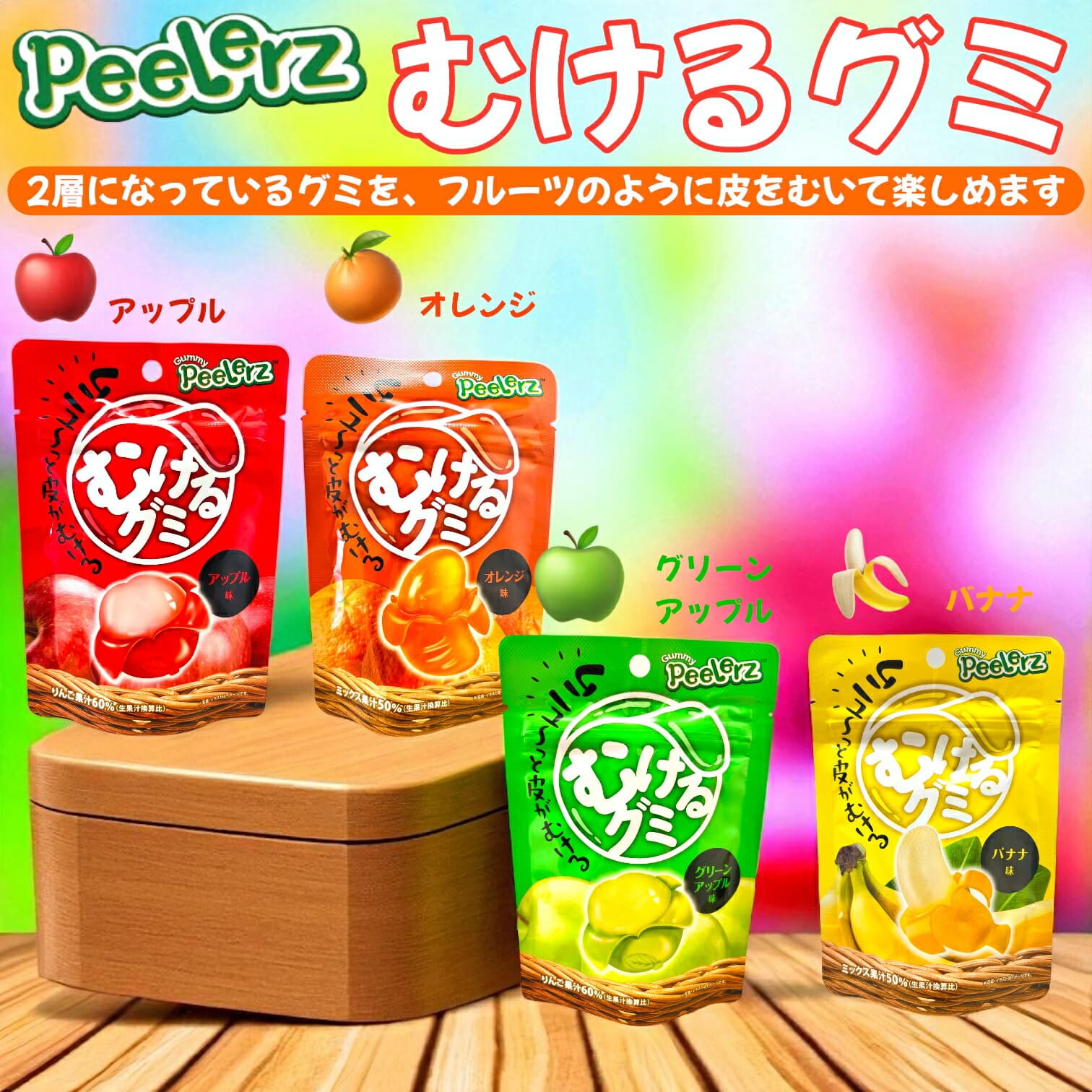 むけるグミ