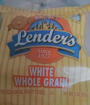 Lenders White whole grain bagels