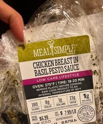 Meal Simple Chicken Breast in Basil Pesto Sauce