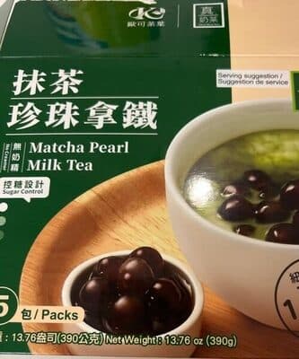 Matcha pearl milk tea