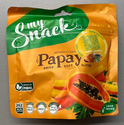 Papaya dried soft slices