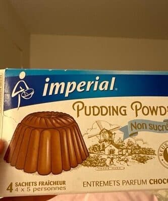Pudding chocolat sans sucre