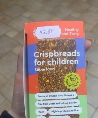 Crispbreads for children