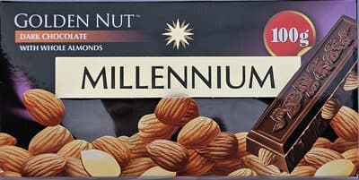 Dark chocolate "Millennium Gold" with whole almond
