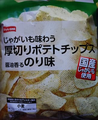 じゃがいも味わう 厚切りポテトチップス 醤油香るのり味