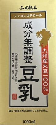 成分無調整豆乳 (unadjusted soy milk)
