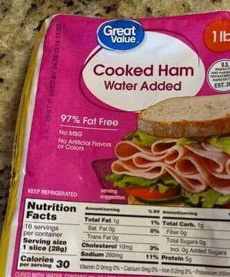 Cooked Ham Water added