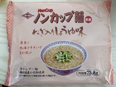 ノンカップ麺　ねぎ入りしょうゆ味