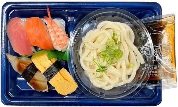 にぎり寿司うどんセット