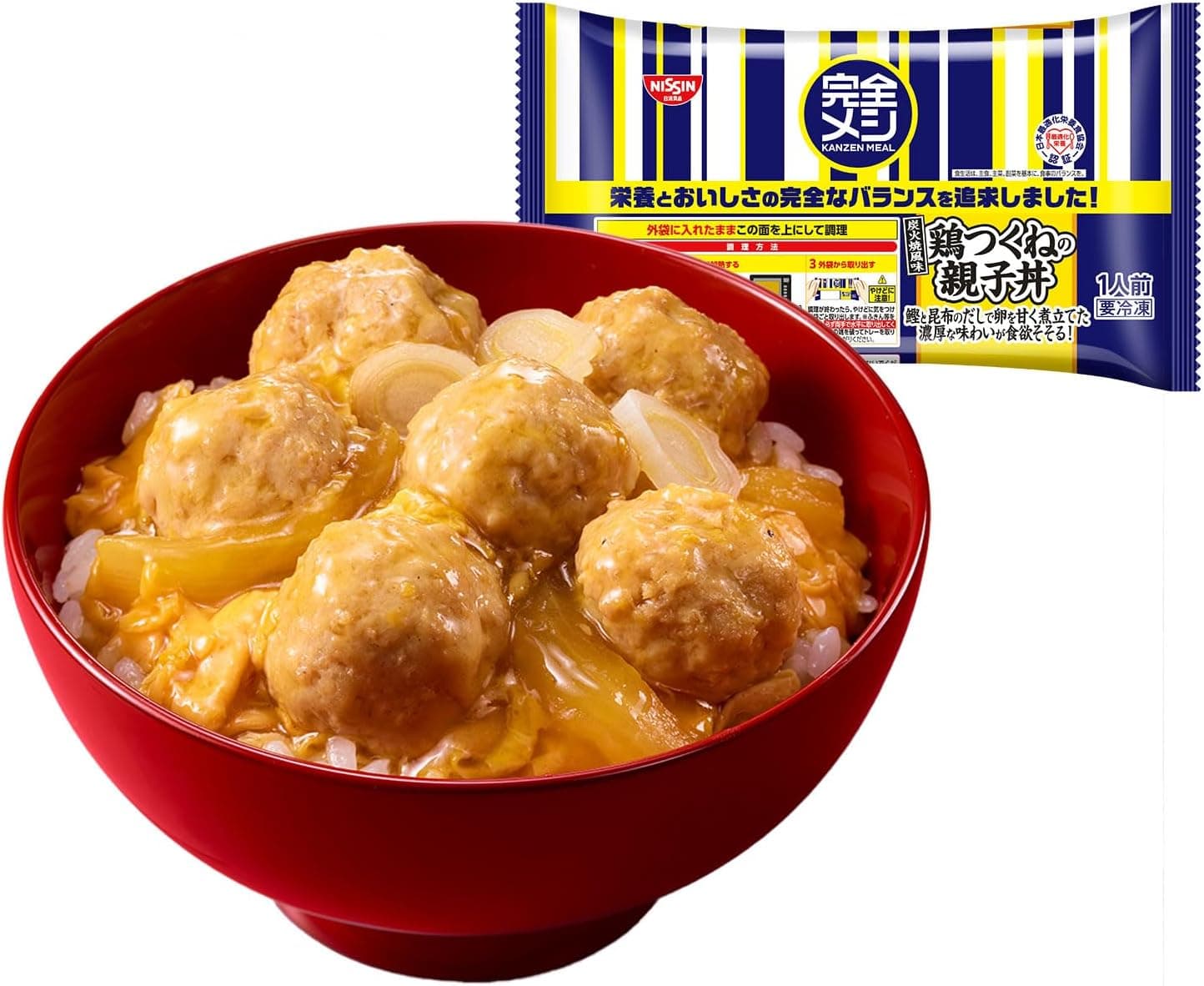 冷凍 完全メシ DELI 炭火焼風味 鶏つくねの親子丼 1食375g