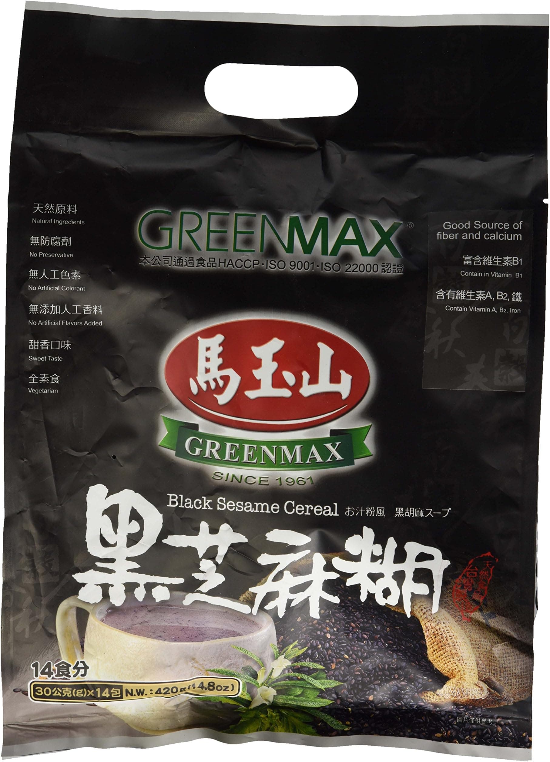 Black sesame cereal