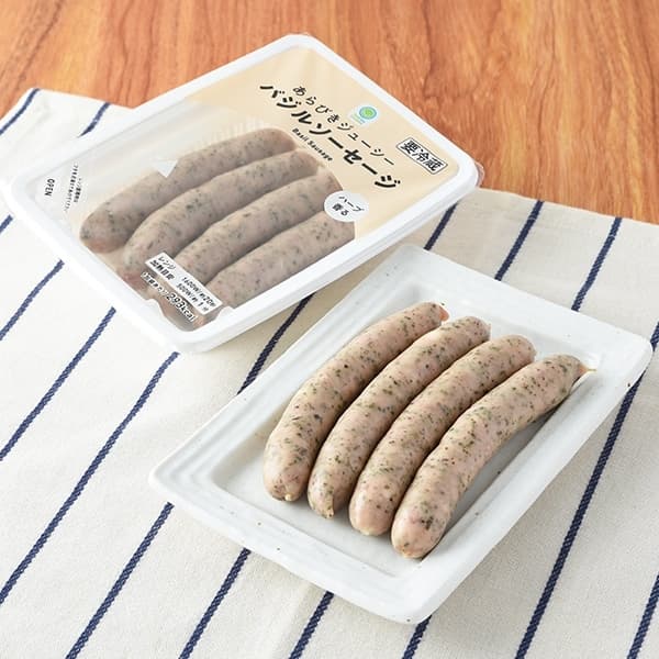 ファミマルKITCHEN あらびきジューシー バジルソーセージ