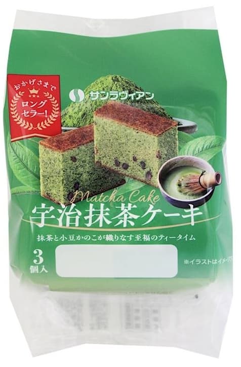 出雲抹茶と甘納豆のケーキ
