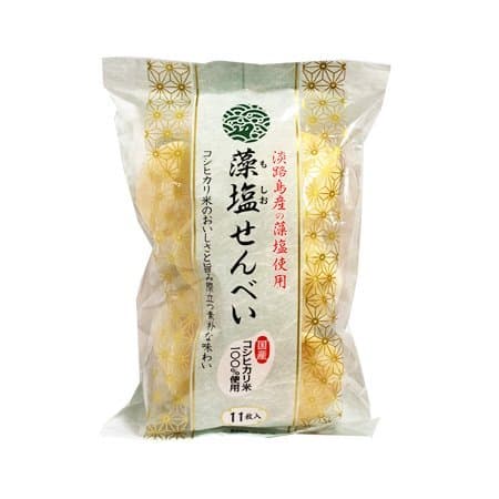 厚焼き藻塩せんべい　うす塩味