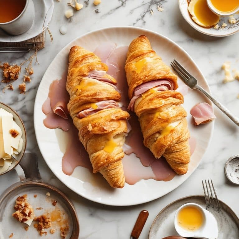 Ham and Swiss on a Croissant