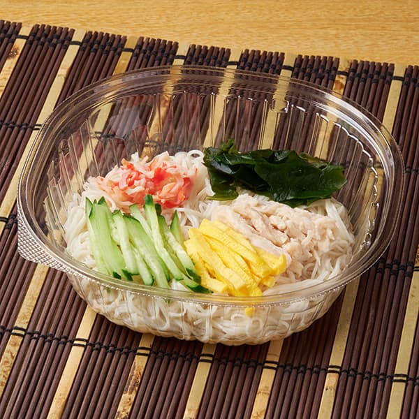 鶏だしスープの冷しぶっかけ素麺