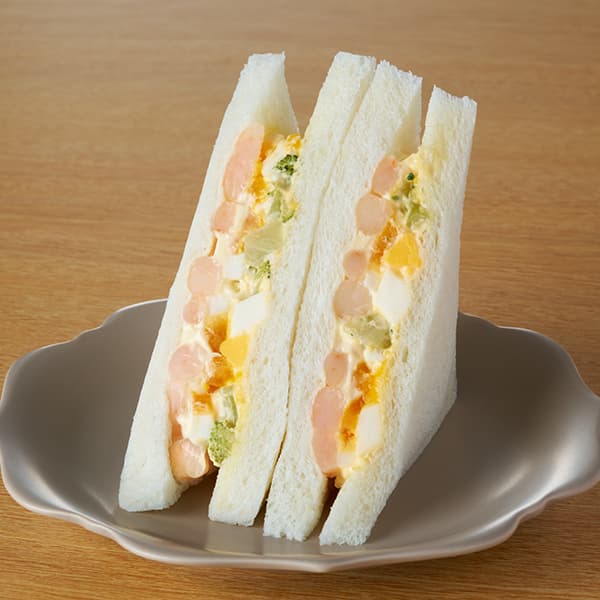 たまご&amp;海老ブロッコリーサンド