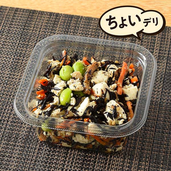 豆腐と枝豆のひじき和え