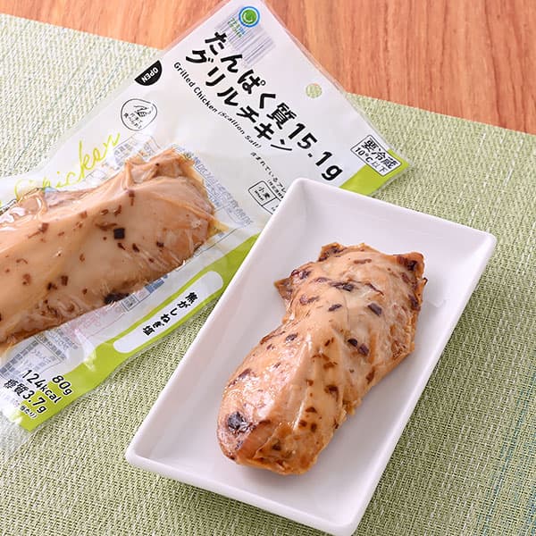 たんぱく質15.1g　グリルチキン　焦がしねぎ塩