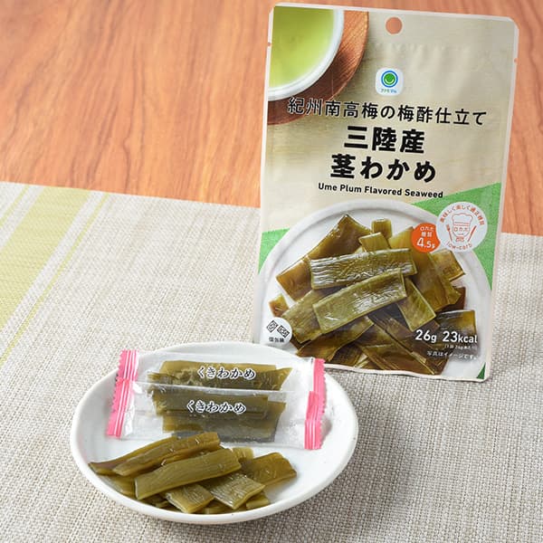 紀州南高梅の梅酢仕立て三陸産茎わかめ
