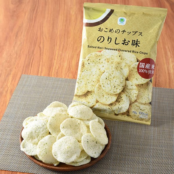 おこめのチップスのりしお味