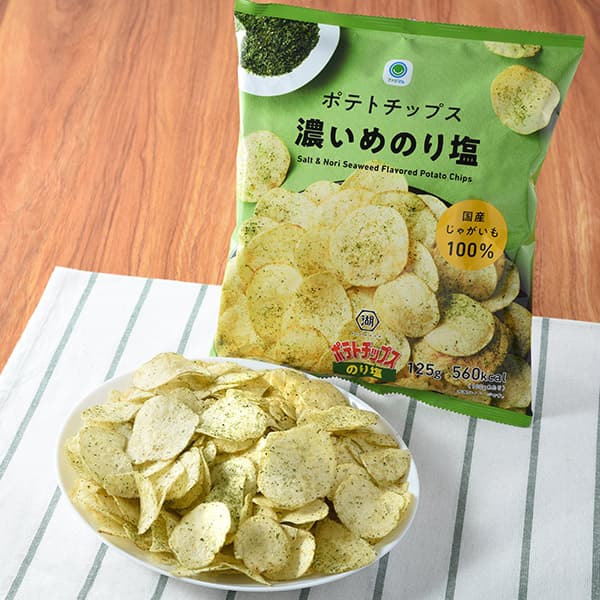 ポテトチップス濃いめのり塩　大袋