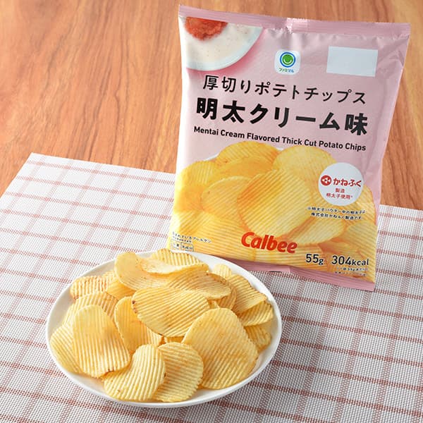 厚切りポテトチップス明太クリーム味