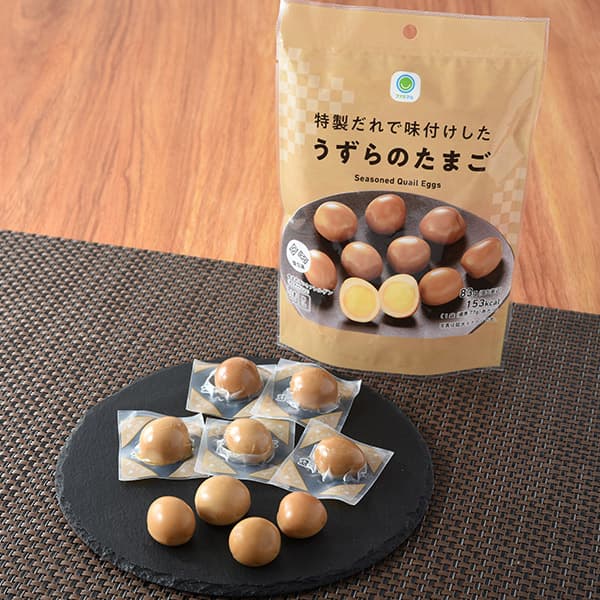 特製だれで味付けしたうずらのたまご