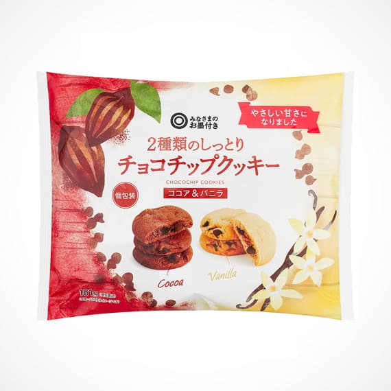 2種類のしっとりチョコチップクッキー（バニラ）